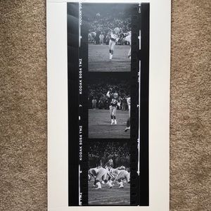 Joe Montana Blown Up Kodak 3 Picture Frame by Frame Shot